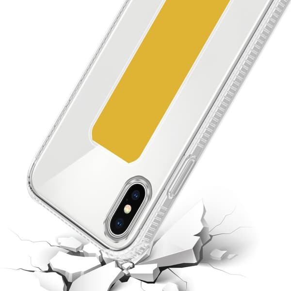 Deksel til iPhone X / XS Beskyttelsesdeksel av fleksibelt TPU-silikon med holder og stativfunksjon