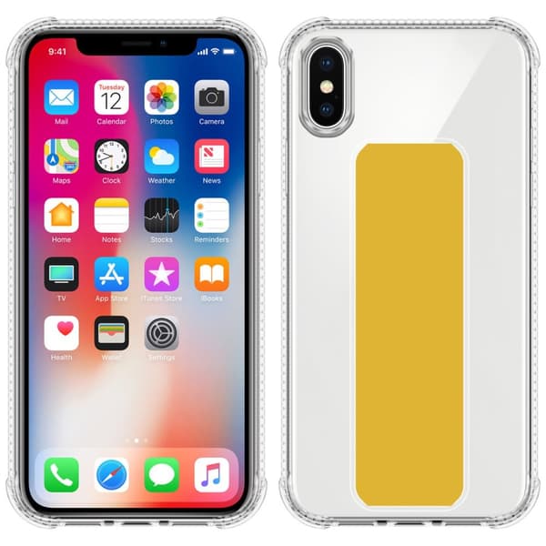 iPhone X / XS Skal Fodral Mobilskydd Skyddsfodral Case Cover av flexibelt TPU-silikon med hållare och stativfunktion