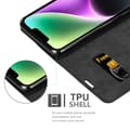 Miniatyrbilde 5 av 8: Lommebokdeksel til iPhone 14 Deksel med magnetisk lukking, stativfunksjon og kortlomme