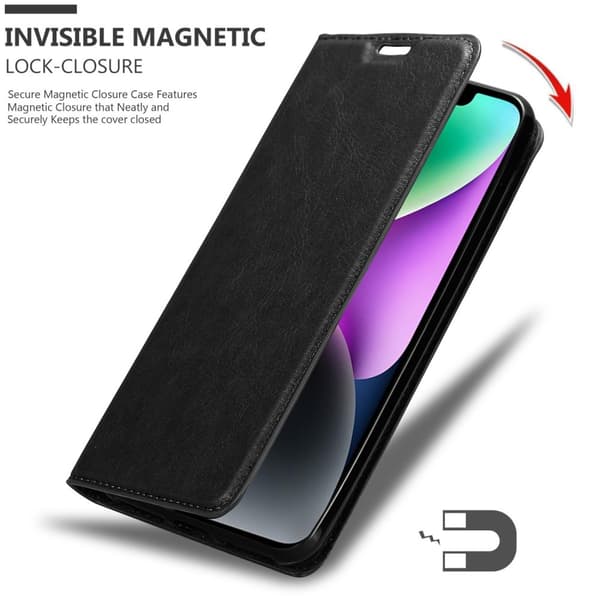 Lommebokdeksel til iPhone 14 Deksel med magnetisk lukking, stativfunksjon og kortlomme
