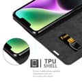 Miniatyrbilde 5 av 8: Lommebokdeksel til iPhone 14 Deksel med magnetisk lukking, stativfunksjon og kortlomme