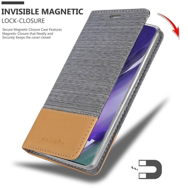 Deksel til Samsung Galaxy NOTE 20 ULTRA Lommebokdeksel med magnetisk lukking, stativfunksjon og kortlomme