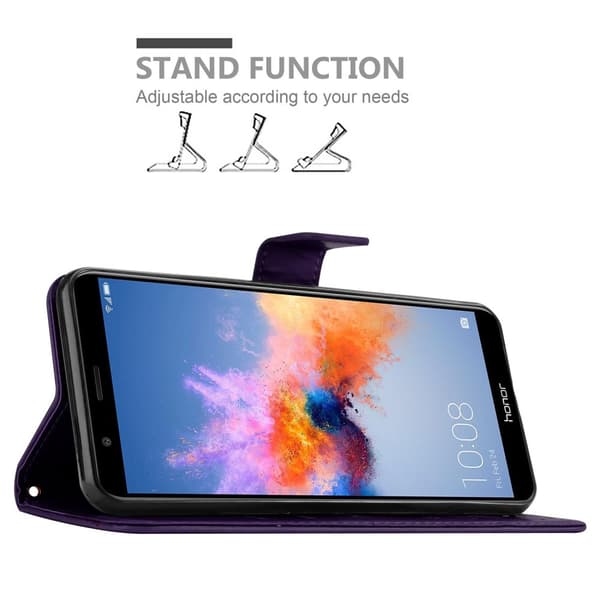 Honor 7X Pungetui Cover Blomster ()