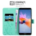 Miniatyrbillede 3 af 8: Honor 7X Pungetui Cover Blomster ()
