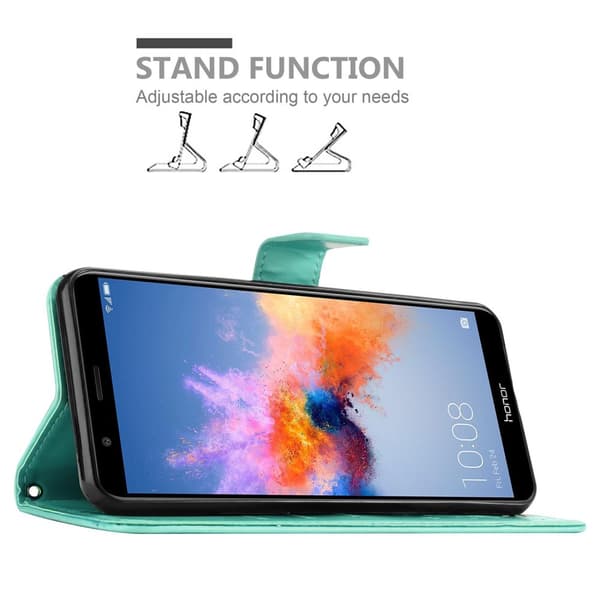 Honor 7X Pungetui Cover Blomster ()