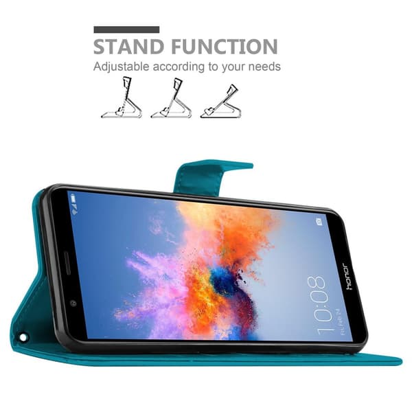 Honor 7X Pungetui Cover Blomster ()