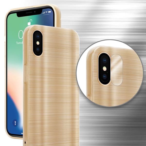 iPhone X / XS Suojakuori Suojakotelo joustavasta TPU-silikonista harjatulla muotoilulla