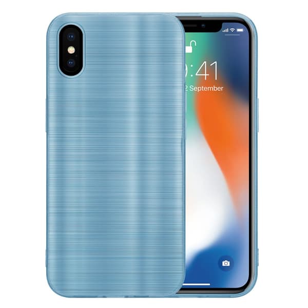 iPhone X / XS Suojakuori Suojakotelo joustavasta TPU-silikonista harjatulla muotoilulla