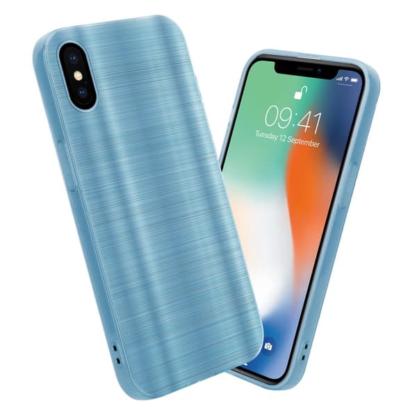 iPhone X / XS Suojakuori Suojakotelo joustavasta TPU-silikonista harjatulla muotoilulla
