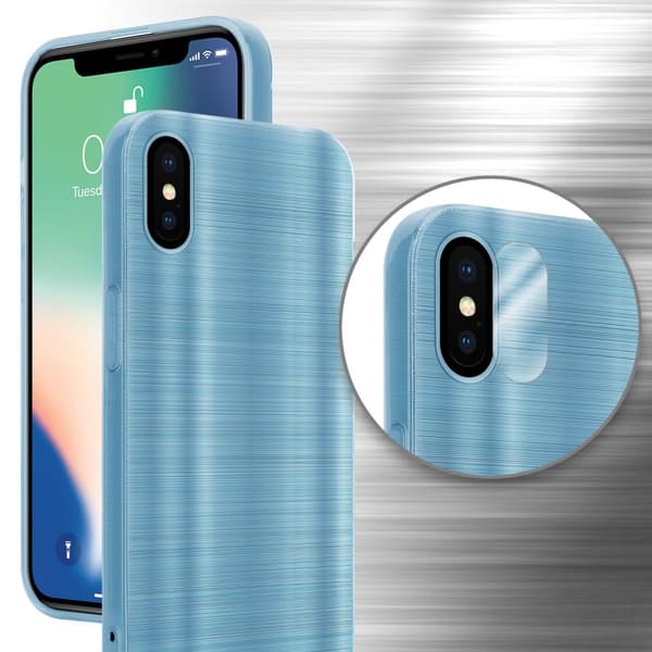 iPhone X / XS Suojakuori Suojakotelo joustavasta TPU-silikonista harjatulla muotoilulla