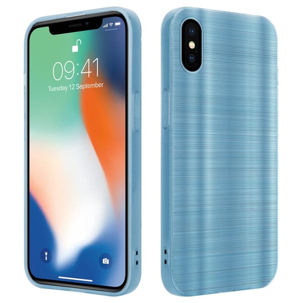 iPhone X / XS Suojakuori Suojakotelo joustavasta TPU-silikonista harjatulla muotoilulla