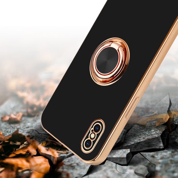 iPhone XS MAX Suojakuori Suojakotelo valmistettu joustavasta TPU silikonista jossa on kameran suojaus ja magneettinen autoteline