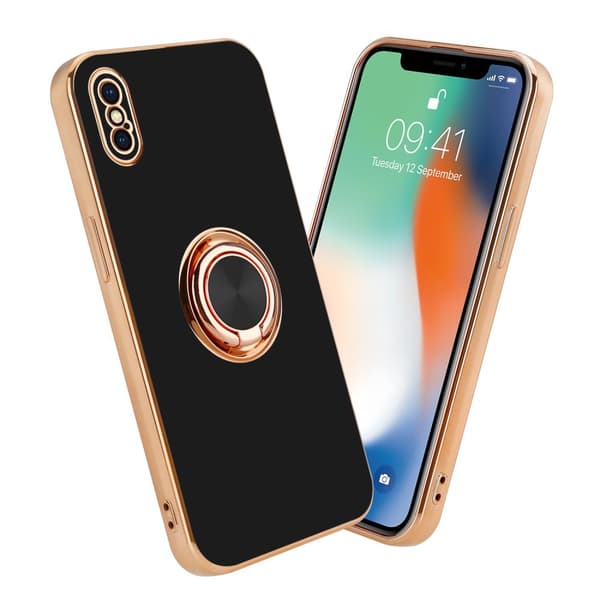iPhone XS MAX Cover Etui Case () Blank sort - guld
