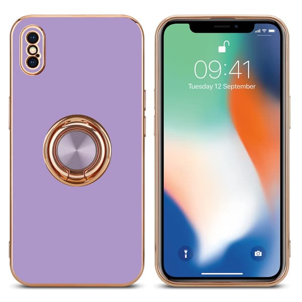iPhone XS MAX Suojakuori Suojakotelo valmistettu joustavasta TPU silikonista jossa on kameran suojaus ja magneettinen autoteline