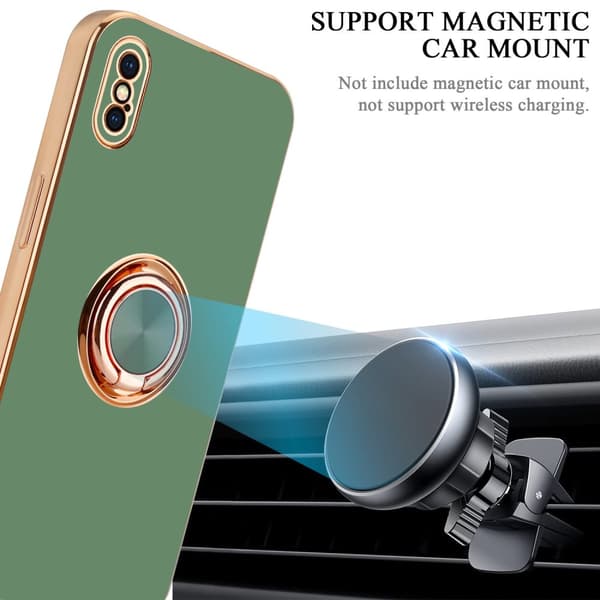 iPhone XS MAX Suojakuori Suojakotelo valmistettu joustavasta TPU silikonista jossa on kameran suojaus ja magneettinen autoteline