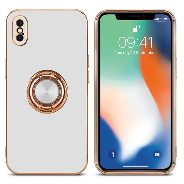 iPhone XS MAX Suojakuori Suojakotelo valmistettu joustavasta TPU silikonista jossa on kameran suojaus ja magneettinen autoteline