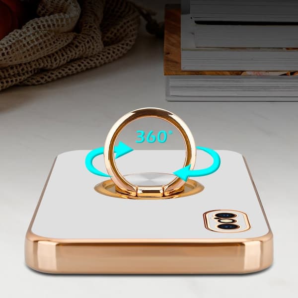 iPhone XS MAX Suojakuori Suojakotelo valmistettu joustavasta TPU silikonista jossa on kameran suojaus ja magneettinen autoteline
