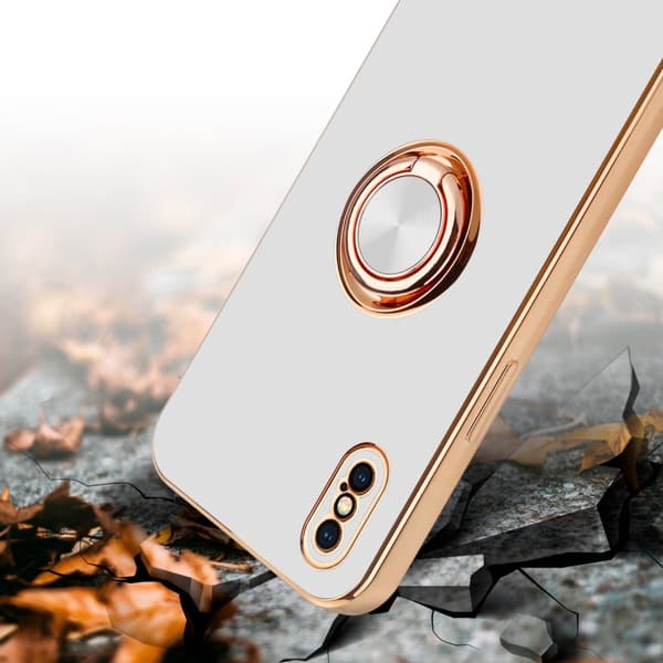 iPhone XS MAX Suojakuori Suojakotelo valmistettu joustavasta TPU silikonista jossa on kameran suojaus ja magneettinen autoteline