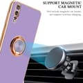 Miniatyrbild 8 av 8: Huawei P20 Skal Fodral med ring av flexibel TPU-silikon, med kameraskydd och magnetisk bilhållare