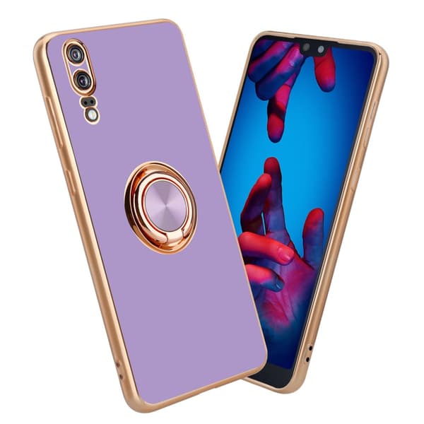 Huawei P20 Suojakuori Suojakotelo valmistettu joustavasta TPU silikonista jossa on kameran suojaus ja magneettinen autoteline
