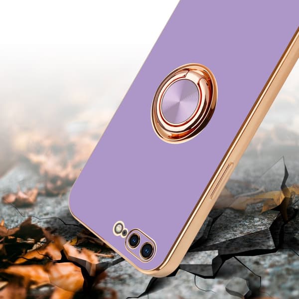 iPhone 7 PLUS / 7S PLUS / 8 PLUS Skal Fodral med ring av flexibel TPU-silikon, med kameraskydd och magnetisk bilhållare