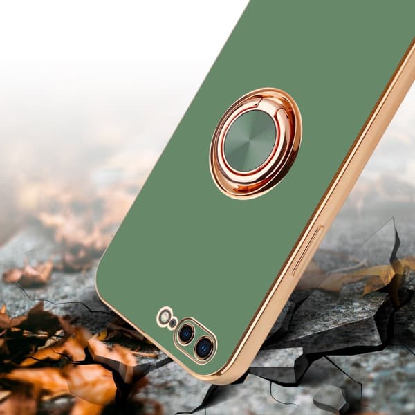 iPhone 7 PLUS / 7S PLUS / 8 PLUS Skal Fodral med ring av flexibel TPU-silikon, med kameraskydd och magnetisk bilhållare