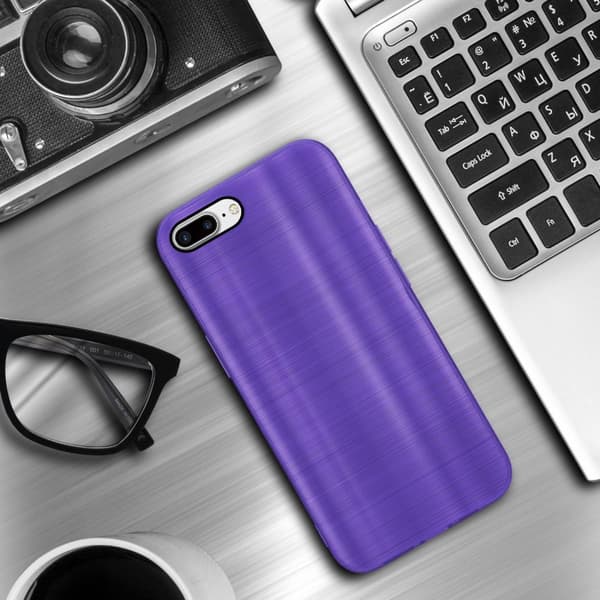 iPhone 7 PLUS / 7S PLUS / 8 PLUS Suojakuori Suojakotelo joustavasta TPU-silikonista harjatulla muotoilulla