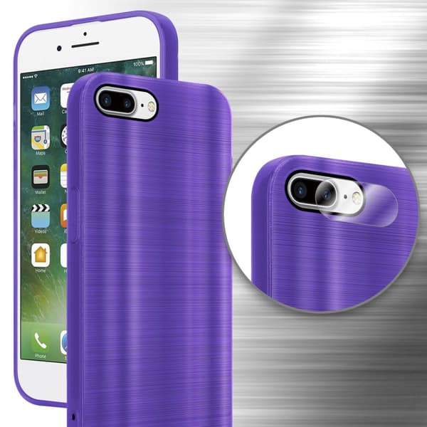iPhone 7 PLUS / 7S PLUS / 8 PLUS Suojakuori Suojakotelo joustavasta TPU-silikonista harjatulla muotoilulla