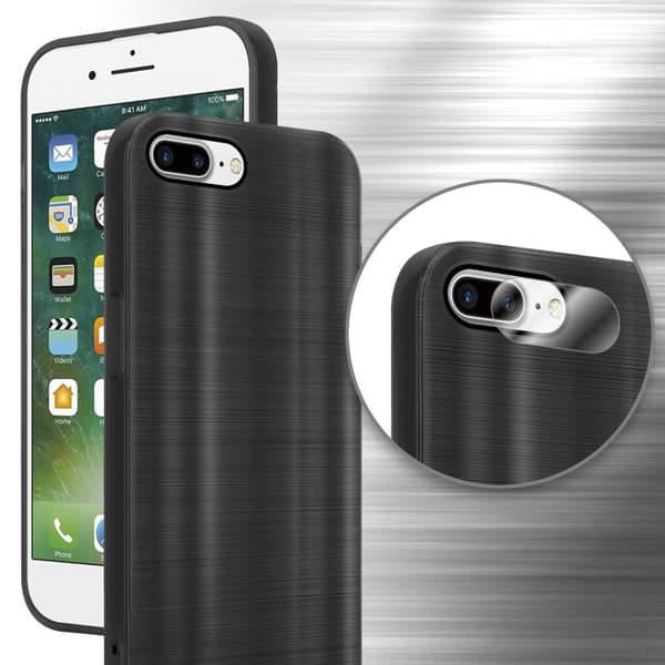 iPhone 7 PLUS / 7S PLUS / 8 PLUS Suojakuori Suojakotelo joustavasta TPU-silikonista harjatulla muotoilulla