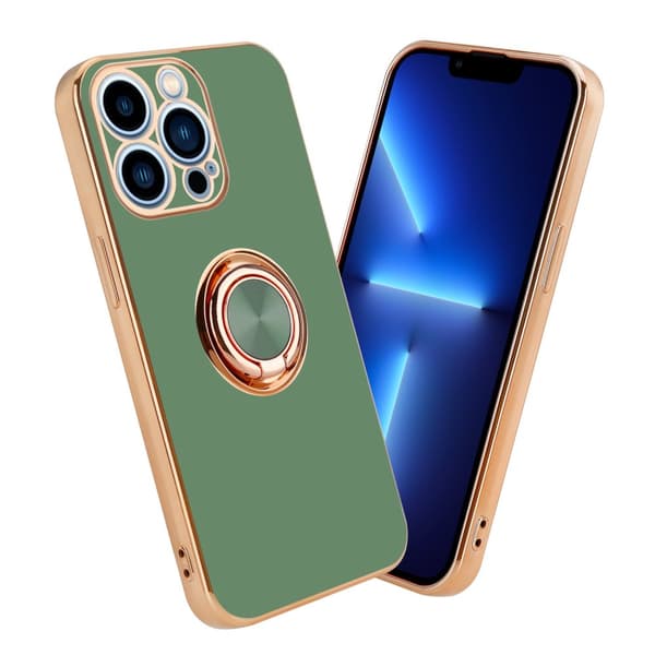 iPhone 13 PRO Cover Etui Case () Blank lysegrøn - guld