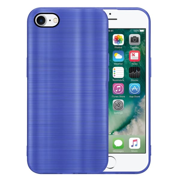 iPhone 7 / 7S / 8 / SE 2020 Suojakuori Suojakotelo joustavasta TPU-silikonista harjatulla muotoilulla