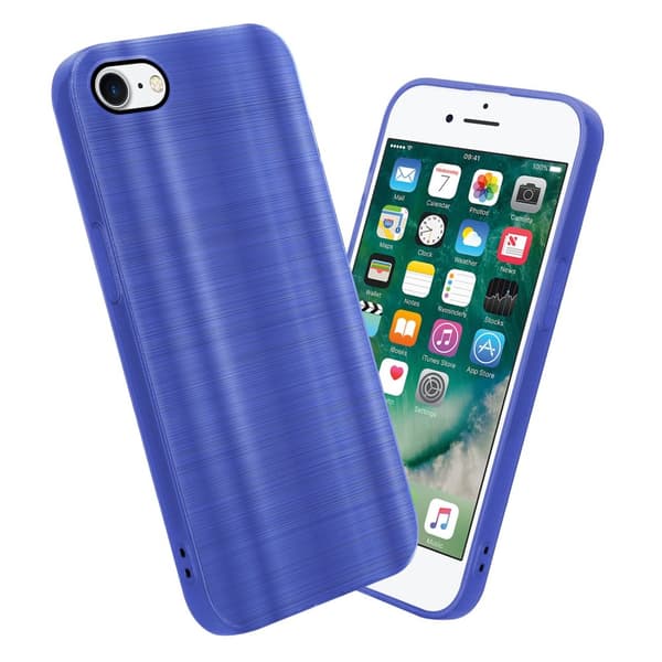 iPhone 7 / 7S / 8 / SE 2020 Suojakuori Suojakotelo joustavasta TPU-silikonista harjatulla muotoilulla