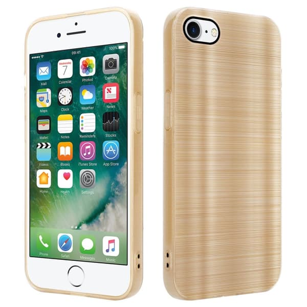 iPhone 7 / 7S / 8 / SE 2020 Etui Case Cover Børstet guld