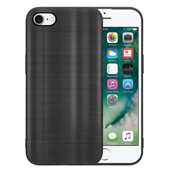 iPhone 7 / 7S / 8 / SE 2020 Suojakuori Suojakotelo joustavasta TPU-silikonista harjatulla muotoilulla