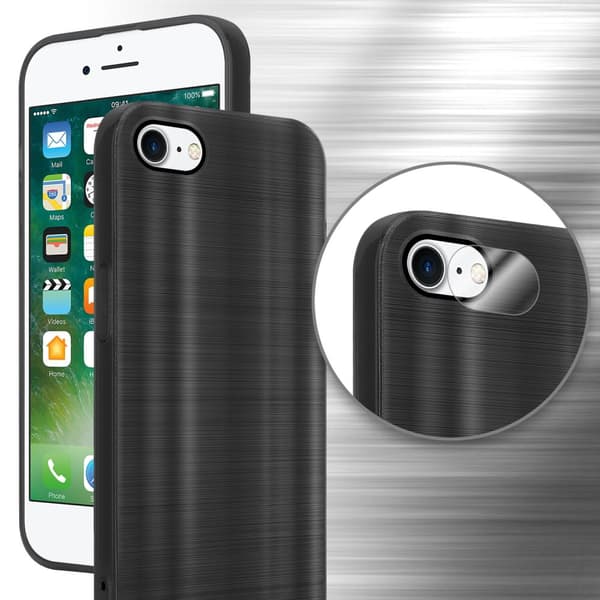 iPhone 7 / 7S / 8 / SE 2020 Suojakuori Suojakotelo joustavasta TPU-silikonista harjatulla muotoilulla