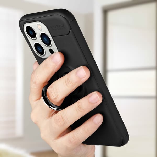 Deksel til iPhone 14 PRO MAX Silikondeskel med fokusring laget av TPU-silikon