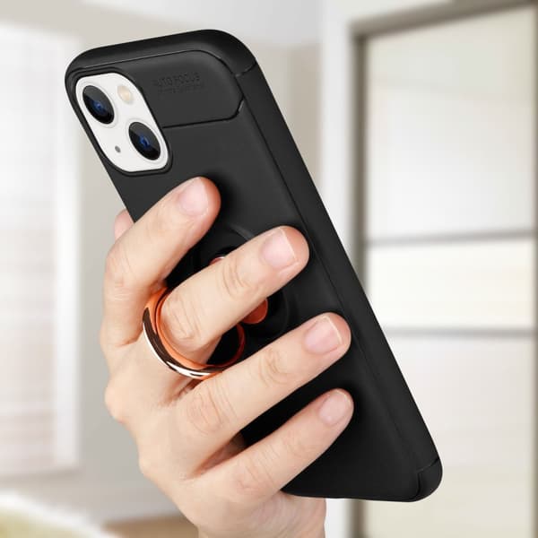 iPhone 14 PLUS Skal Skyddsfodral Fodral med fokusring av TPU-silikon