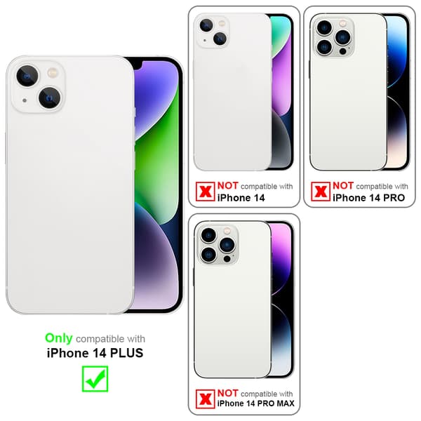iPhone 14 PLUS Skal Skyddsfodral Fodral med fokusring av TPU-silikon