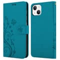 Miniatyrbilde 8 av 8: Deksel til iPhone 14 Lommebokdeksel i blomster design med magnetisk lukking, stativfunksjon og kortplasser