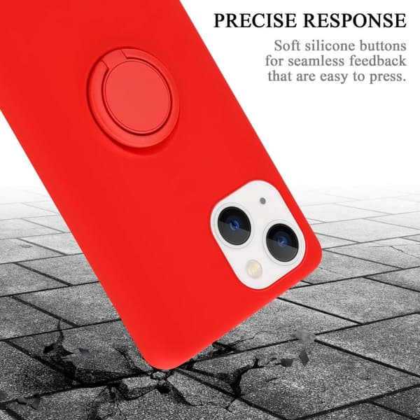 iPhone 14 Skal Fodral Mobilskydd av flexibelt TPU-silikon med ring Skyddsfodral Case Cover