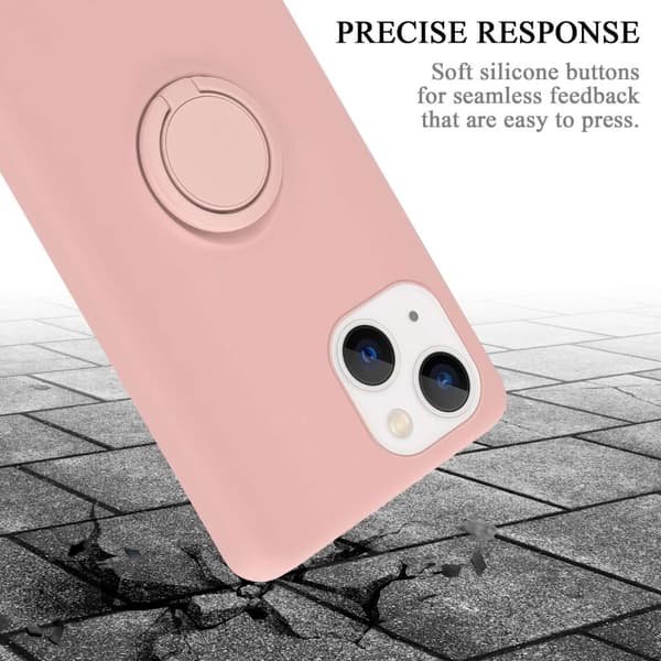 iPhone 14 Skal Fodral Mobilskydd av flexibelt TPU-silikon med ring Skyddsfodral Case Cover
