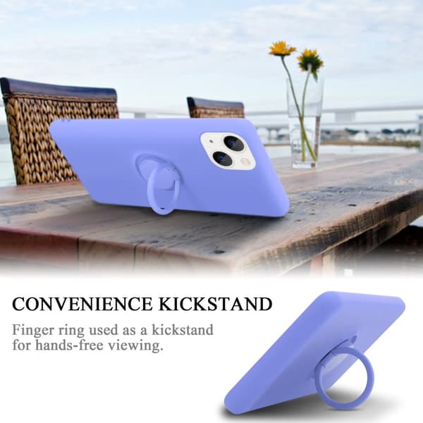 iPhone 14 Skal Fodral Mobilskydd av flexibelt TPU-silikon med ring Skyddsfodral Case Cover