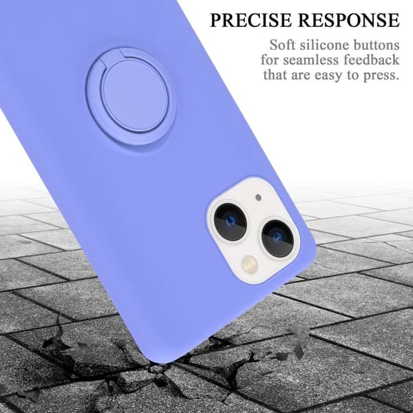 iPhone 14 Skal Fodral Mobilskydd av flexibelt TPU-silikon med ring Skyddsfodral Case Cover