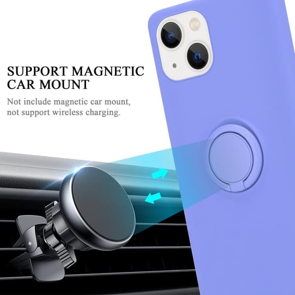 iPhone 14 Skal Fodral Mobilskydd av flexibelt TPU-silikon med ring Skyddsfodral Case Cover