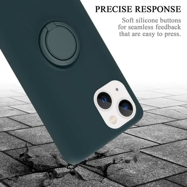 iPhone 14 Skal Fodral Mobilskydd av flexibelt TPU-silikon med ring Skyddsfodral Case Cover