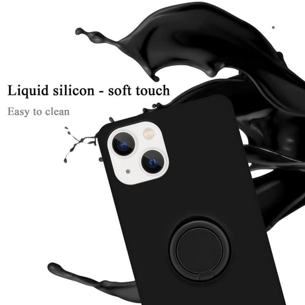 iPhone 14 Skal Fodral Mobilskydd av flexibelt TPU-silikon med ring Skyddsfodral Case Cover