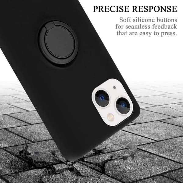 iPhone 14 Skal Fodral Mobilskydd av flexibelt TPU-silikon med ring Skyddsfodral Case Cover