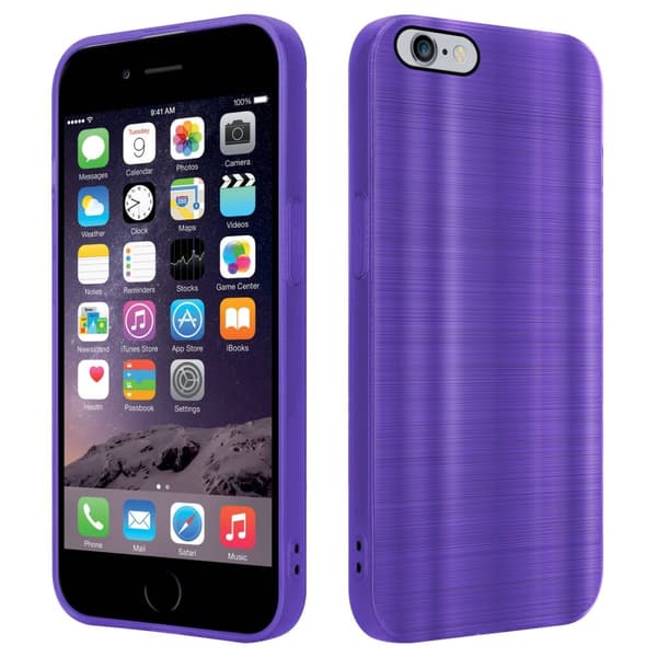 iPhone 6 PLUS / 6S PLUS Suojakuori Suojakotelo joustavasta TPU-silikonista harjatulla muotoilulla