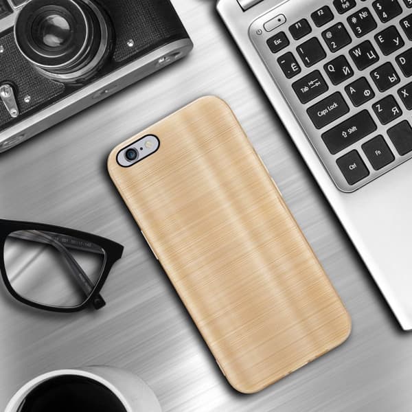 iPhone 6 PLUS / 6S PLUS Suojakuori Suojakotelo joustavasta TPU-silikonista harjatulla muotoilulla