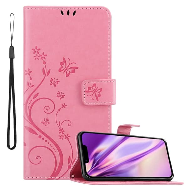 iPhone 14 PLUS Suojakotelo Suojakuori Lompakkokotelo Matkapuhelinkotelo Kukat jossa on magneettisuljenta, jalusta-toiminto ja korttipaikat FLOWER VAALEANPUNAINEN
